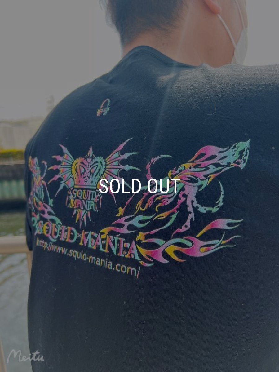 画像8: スクマニ×エギマニＴシャツ『 烏賊TRIVAL/Rainbow 』BLACK (8)