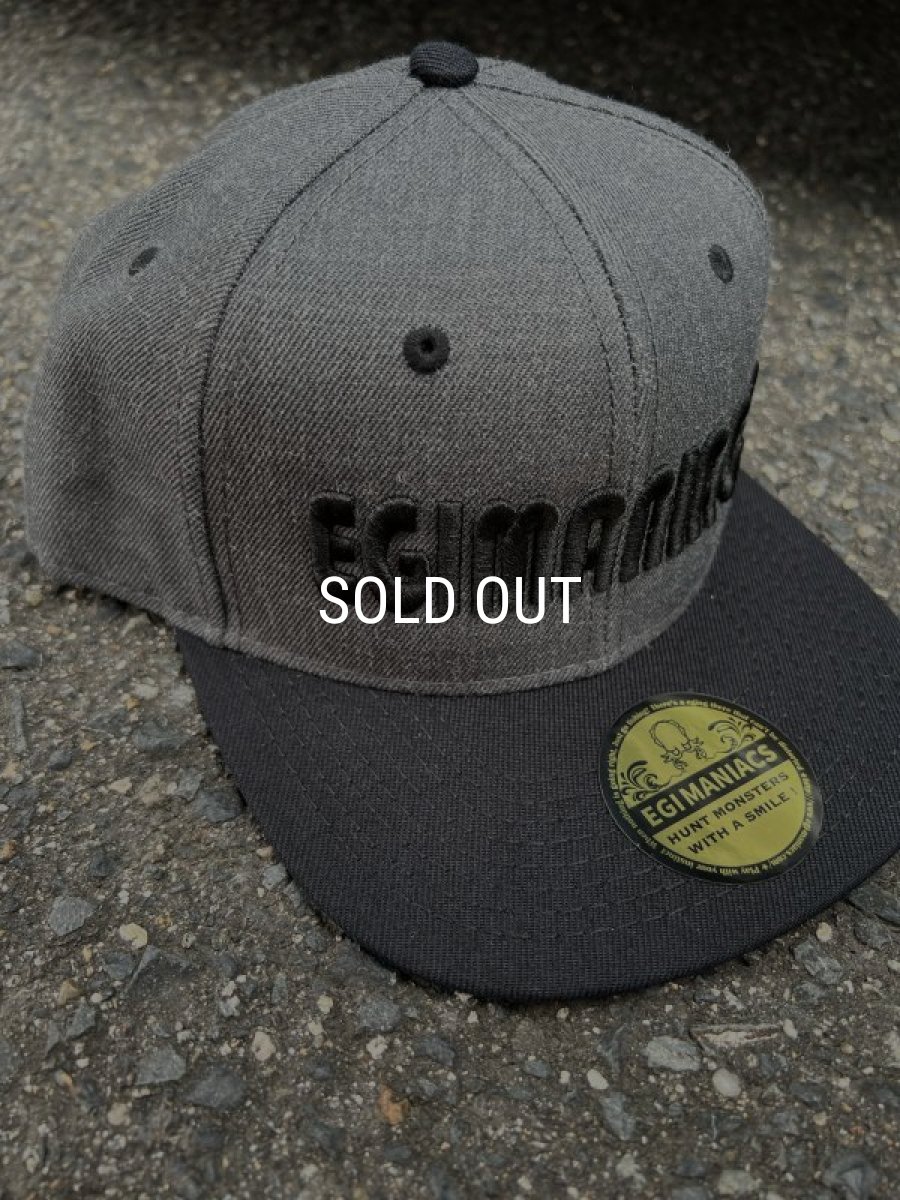 画像3: ★送料無料★エギマニ/3D刺繍OTTOフラットCAP【BLACK/Heather BLACK】 (3)