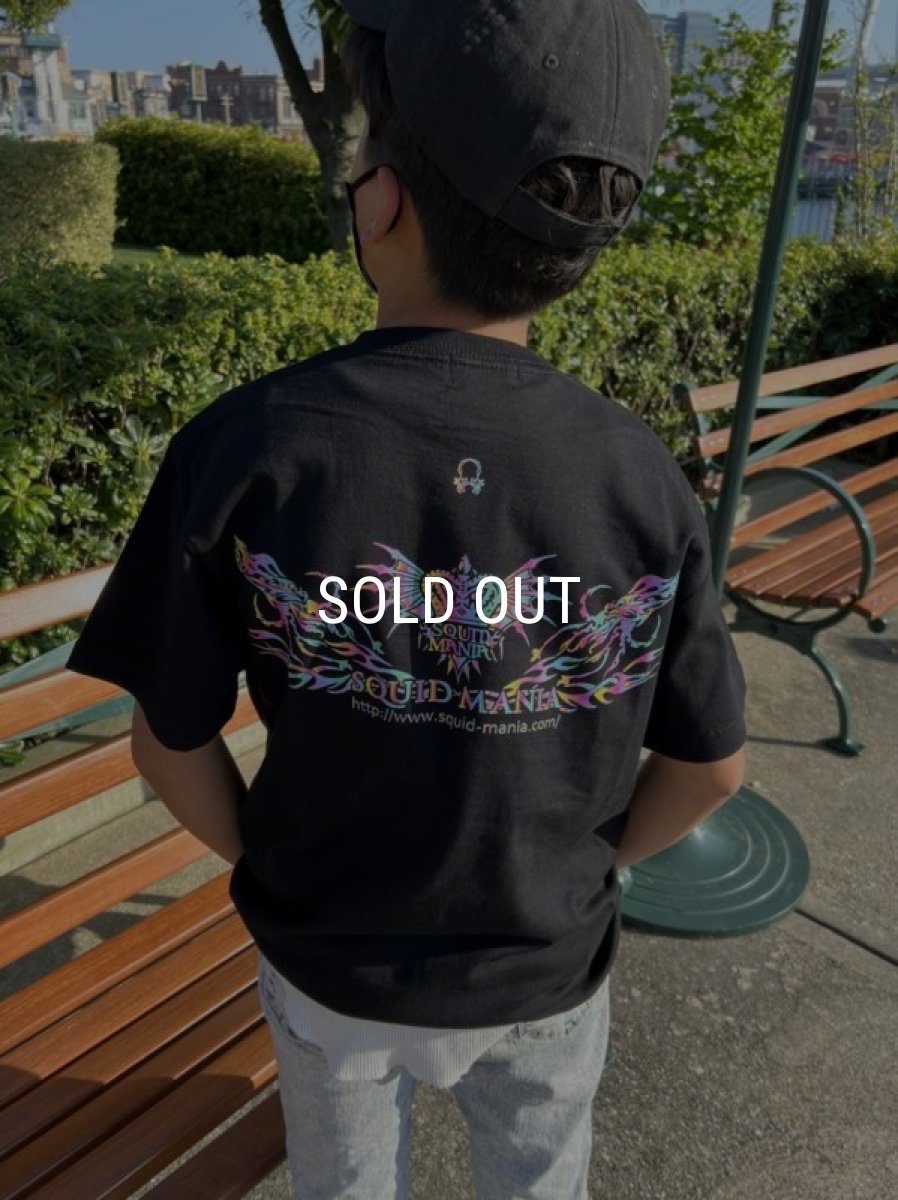 画像2: スクマニ×エギマニＴシャツ『 烏賊TRIVAL/Rainbow 』BLACK (2)