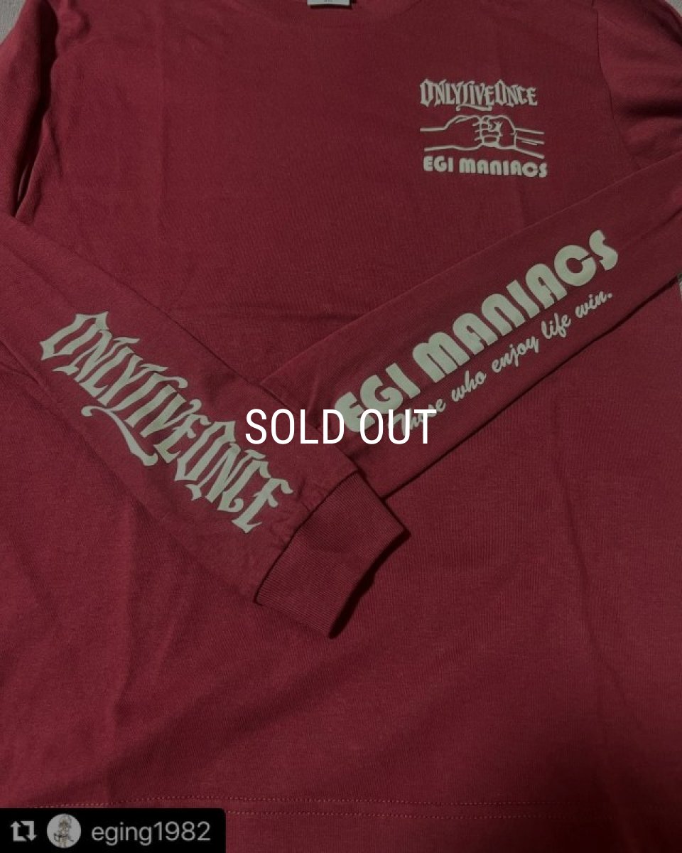 画像5: 受注生産  EGI MANIACS / ONLY LIVE ONCE 『 初コラボロンTシャツ』グータッチ (5)