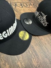 画像4: ★送料無料★エギマニ/蓄光3D刺繍スナップバックフラットCAP【BLACK/GLOW】ツバ裏プリント有り (4)
