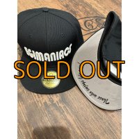 ★送料無料★エギマニ/蓄光3D刺繍スナップバックフラットCAP【BLACK/GLOW】ツバ裏プリント有り