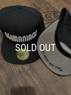 ☆送料無料☆エギマニ/蓄光3D刺繍スナップバックフラットCAP【BLACK