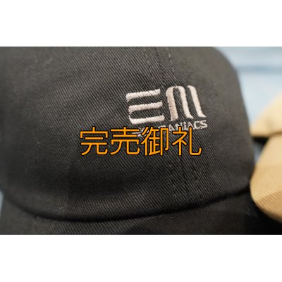 画像2: ★送料無料★エギマニ EM 刺繍/カジュアルキャップ(ブラック)