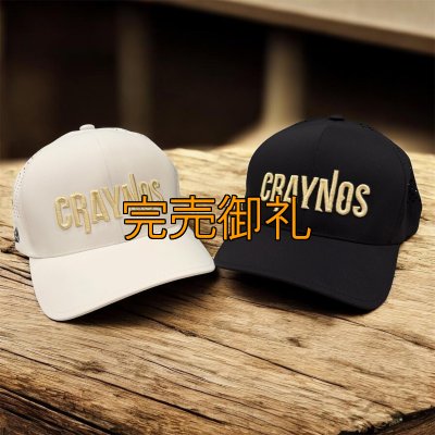 画像1: ★送料無料★CRAYNOS 横ロゴ  3D刺繍/カーブメッシュ ストレッチCAP