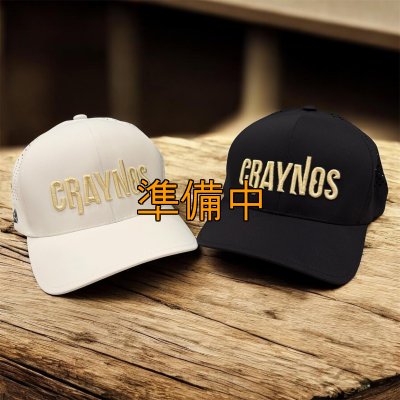 画像1: ★送料無料★CRAYNOS 横ロゴ  3D刺繍/カーブメッシュ ストレッチCAP