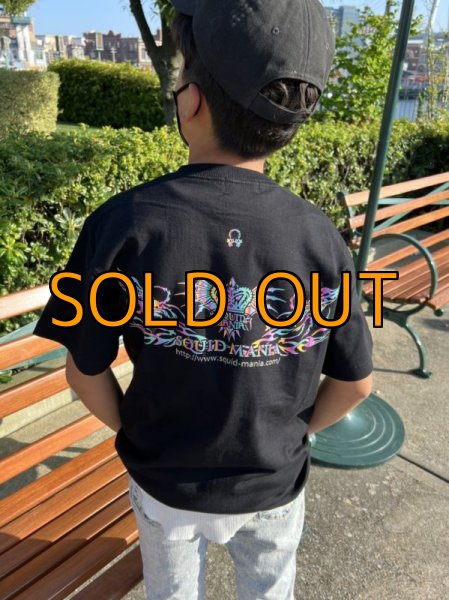 画像2: スクマニ×エギマニＴシャツ『 烏賊TRIVAL/Rainbow 』BLACK (2)