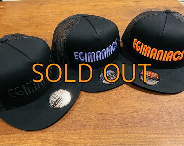 画像2: ★送料無料★エギマニ/3D刺繍スナップバックフラットメッシュCAP【BLACK/PURPLE】 (2)