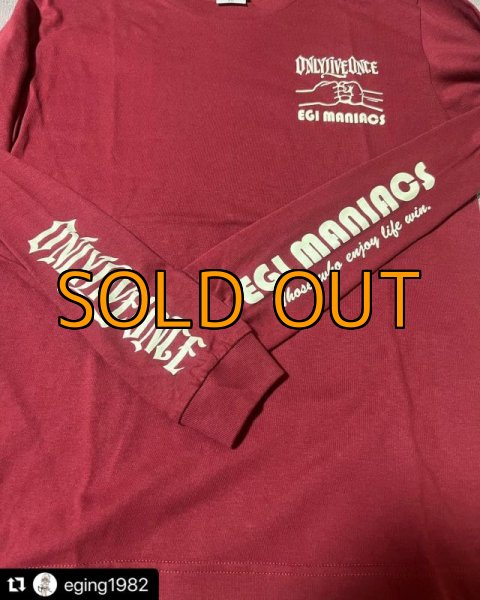 画像5: 受注生産  EGI MANIACS / ONLY LIVE ONCE 『 初コラボロンTシャツ』グータッチ (5)