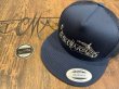 画像1: ★送料無料★エギマニ/トライバル刺繍スナップバックフラットメッシュCAP【NAVY/SILVER】 (1)