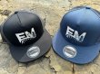 画像5: ★送料無料★エギマニ/EM刺繍スナップバックフラットメッシュCAP【NAVY/SILVER】 (5)