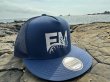 画像2: ★送料無料★エギマニ/EM刺繍スナップバックフラットメッシュCAP【NAVY/SILVER】 (2)