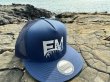 画像1: ★送料無料★エギマニ/EM刺繍スナップバックフラットメッシュCAP【NAVY/SILVER】 (1)