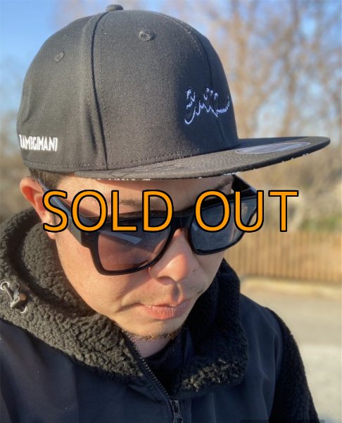 画像2: ★送料無料★エギマニ完全オリジナルスナップ シャドー刺繍 バックフラットCAPデザイン【ツバ裏プリント有】 (2)