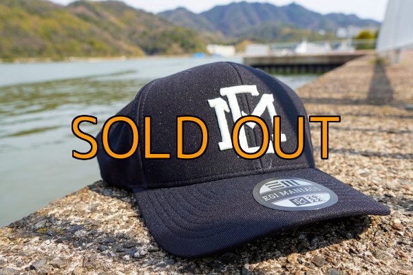 画像2: ★送料無料★エギマニ EMクロスロゴ 3D刺繍/撥水ストレッチキャップ (2)